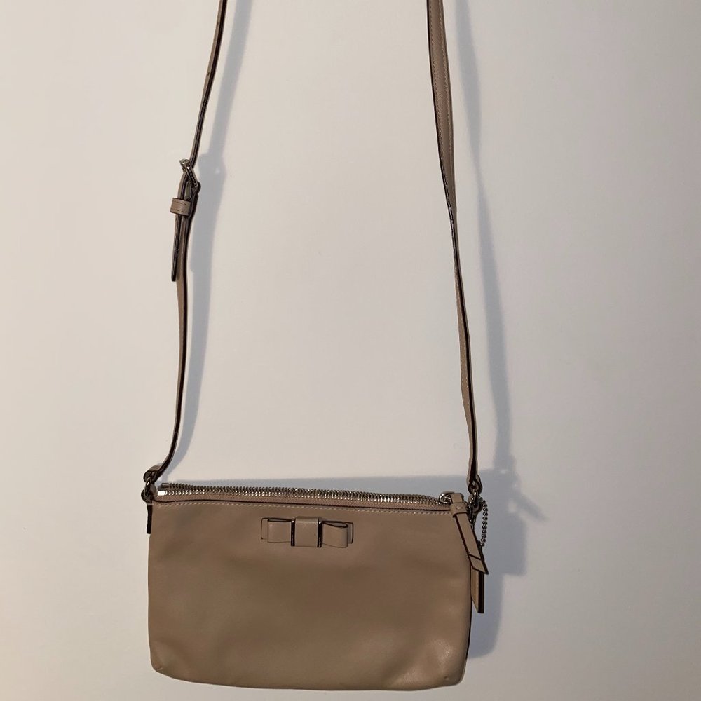 Tan Coach Mini Crossbody Purse